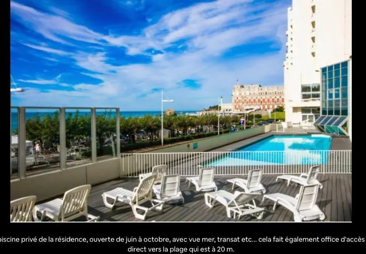 Studio Hypercentre - Front De Mer - Grande Plage - Piscine Biarritz Apartment